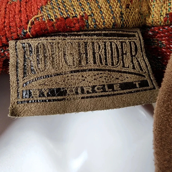 Vintage Circle T Zip Front Southwestern Woven Duster Jacket Terracotta Large - Picture 2 of 16